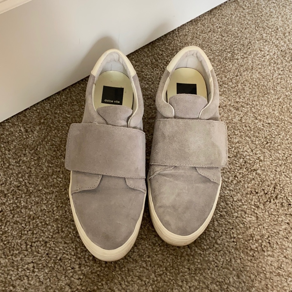 Dolce Vita, Gray Slip On Sneakers, 8